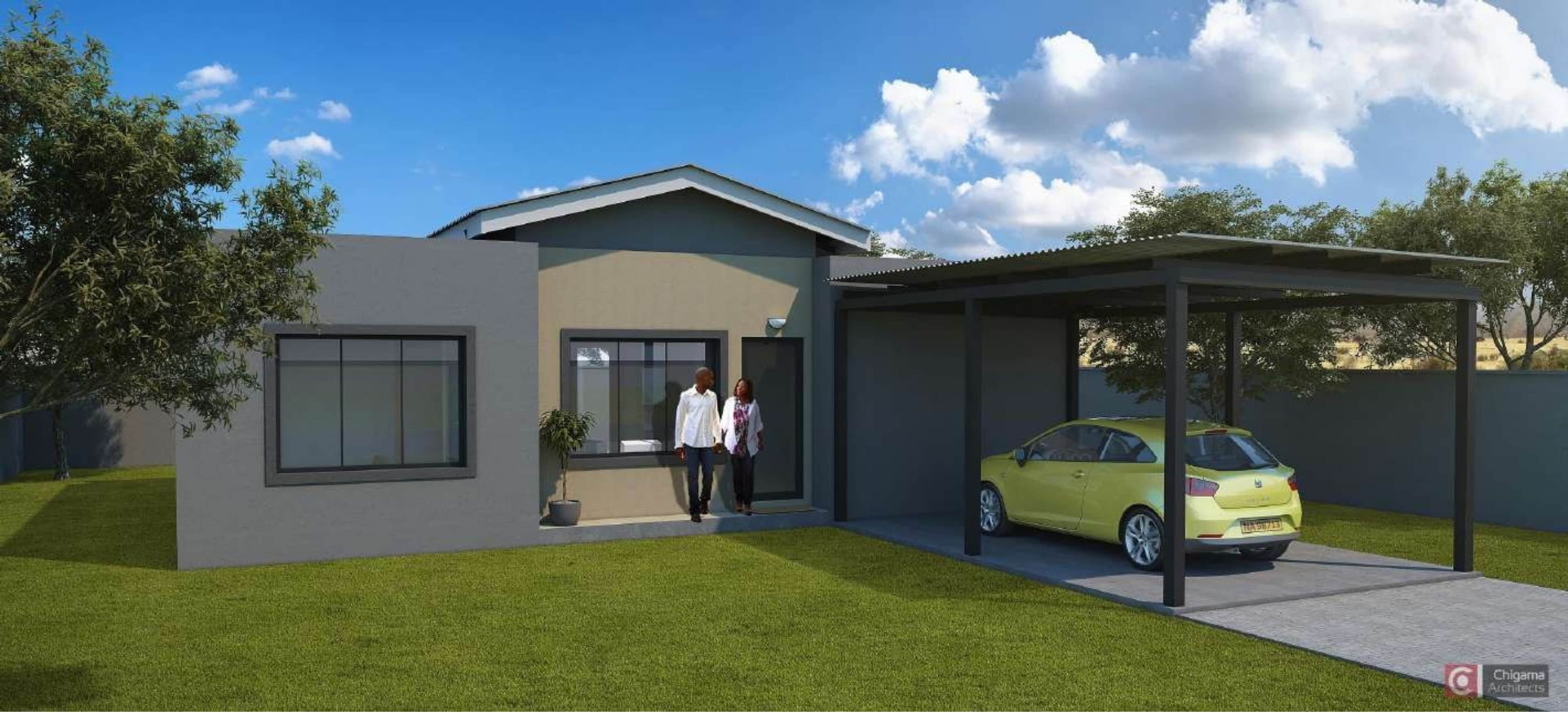 Type B — three bedroom render